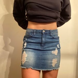 Denim skirt, super cute with awesome detailing